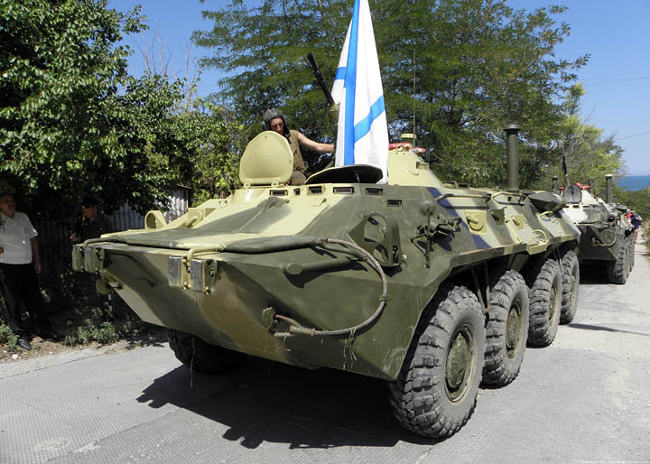 BTR-80 with BSF marines