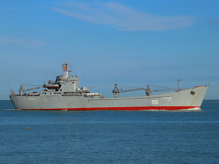 Large Landing Ship Saratov at the roadstead of Sevastopol