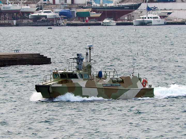 Anti-Saboteur Boat P-275 of the Russian Black Sea Fleet in Sevastopol Bay