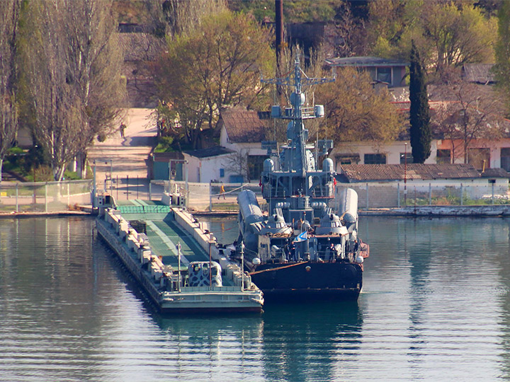 Missile Corvette Ivanovets of the Russian Black Sea Fleet at the pier