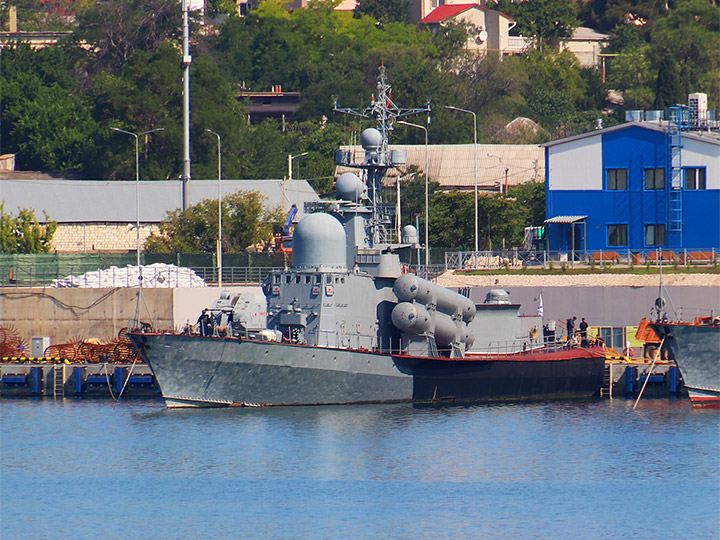 Missile Corvette Ivanovets of the Russian Black Sea Fleet at the pier