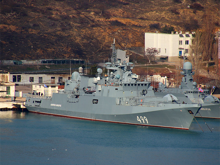 Russian frigate Admiral Makarov in Sevastopol, Crimea