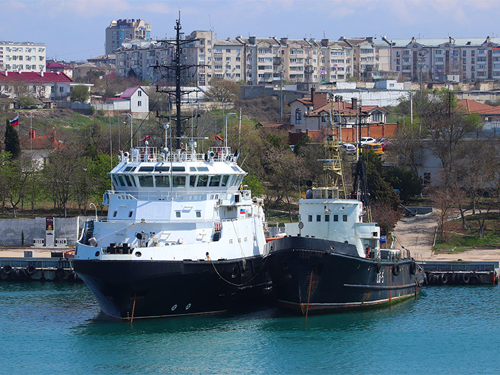 Rescue Tugs Spasatel Vasily Bekh (left) and SB-5 (right) in Sevastopol, Crimea