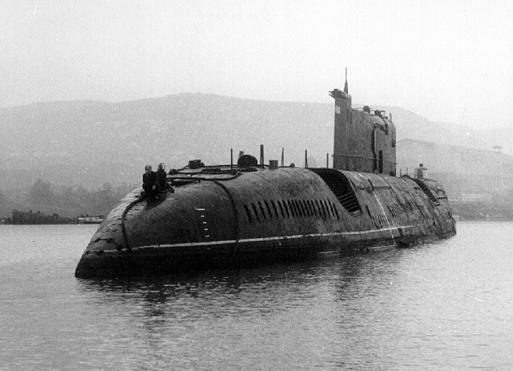 Submarine B-67 near Inkerman waiting for cutting into metal