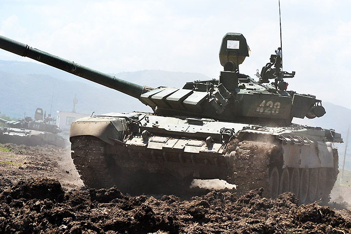 Основной танк Т-72Б3 Береговых войск Черноморского флота
