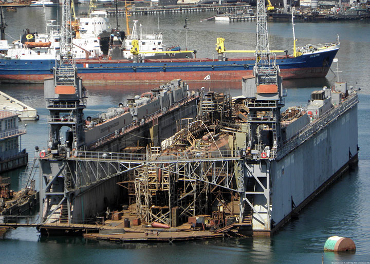 Submarine "B-380" in the floating dock
