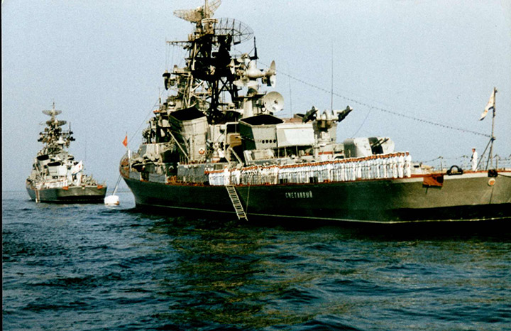 Large ASW Destroyer Smetlivy in Sevastopol bay