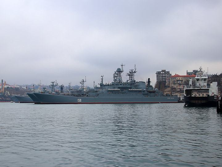 Large Landing Ship Caesar Kunikov in Southern Harbor, Sevastopol