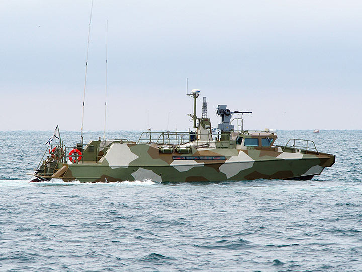 Anti-Saboteur Boat P-275 of the Russian Black Sea Fleet in Sevastopol Bay