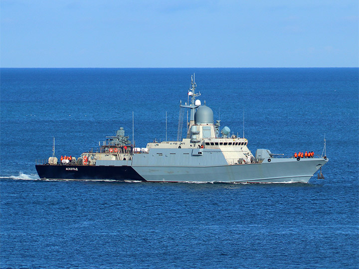 Missile Corvette Askold at the roadstead of Sevastopol