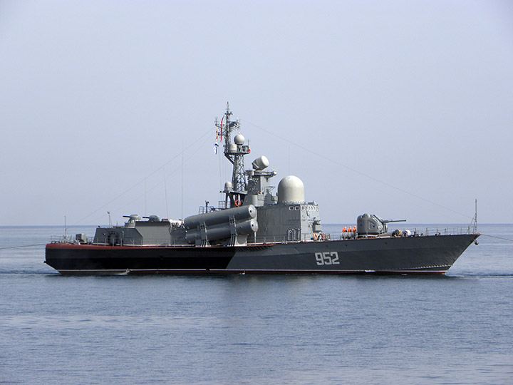 Missile Corvette R-109 at the roadstead of Sevastopol