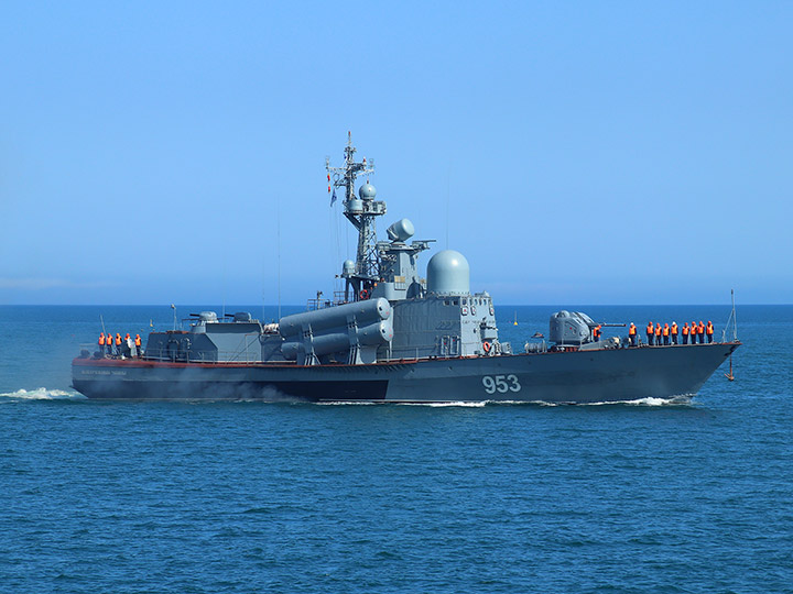 Missile Corvette Naberezhnye Chelny at the roadstead of Sevastopol