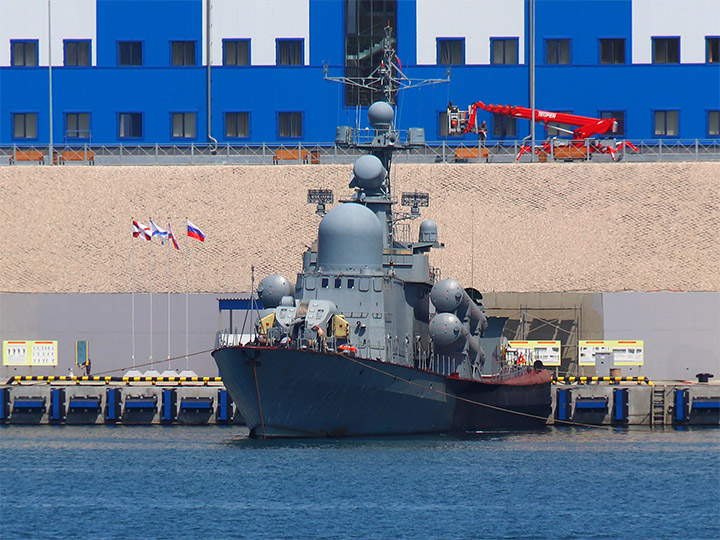 Missile Corvette Ivanovets of the Russian Black Sea Fleet at the pier