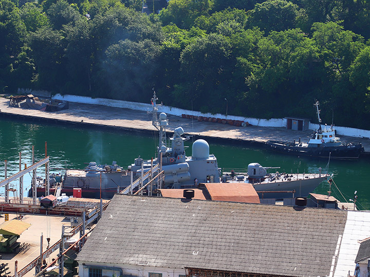 Missile Corvette Ivanovets of the Russian Black Sea Fleet at the pier