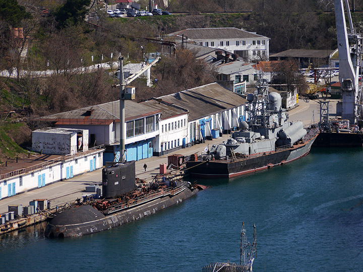 Submarine "Alrosa" and missile corvette "Shtil", Black Sea Fleet