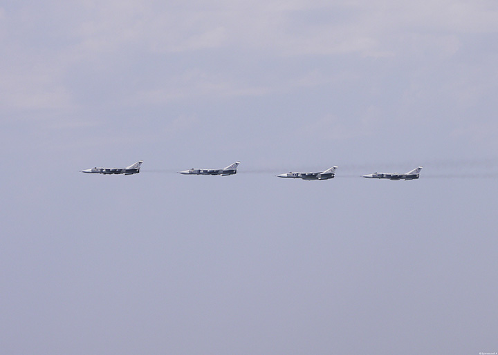 Звено фронтовых бомбардировщиков Су-24М Морской авиации ЧФ