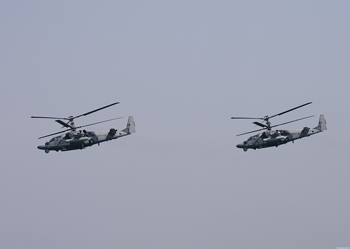Ударные вертолеты Ка-52 ВВС РФ