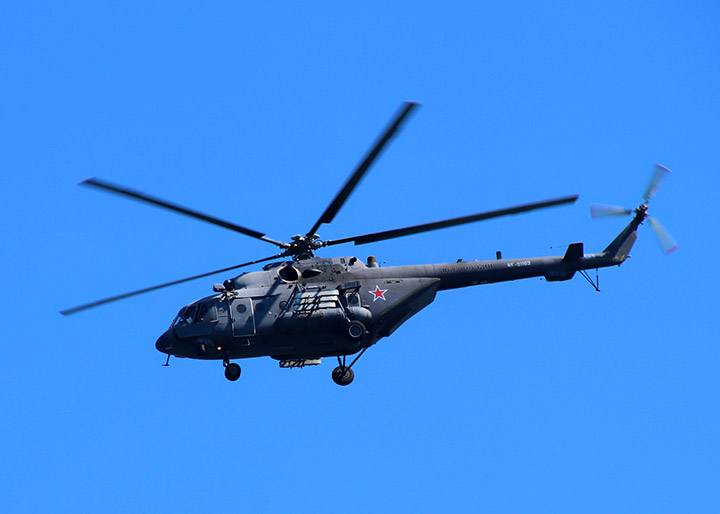 Вертолет Ми-8АМТШ ВКС РФ, регистрационный RF-91162