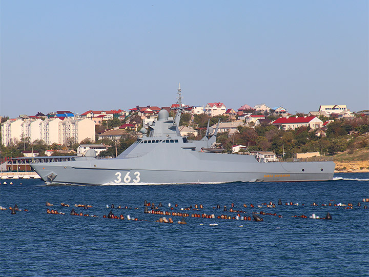 Patrol Ship Pavel Derzhavin in the Sevastopol Bay