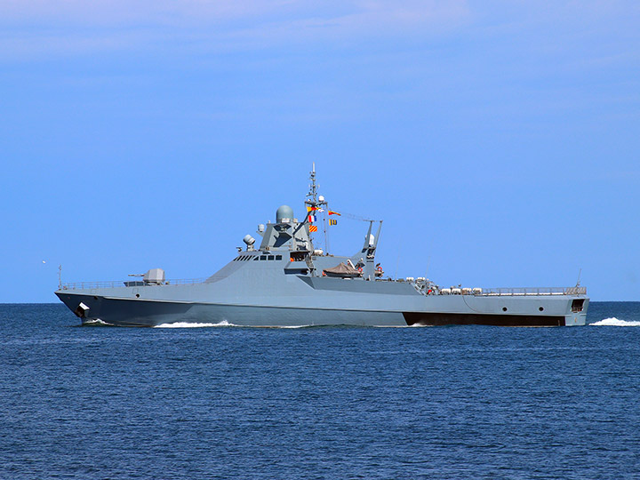 Patrol ship Sergey Kotov of the Black Sea Fleet of the Russian Federation goes to sea