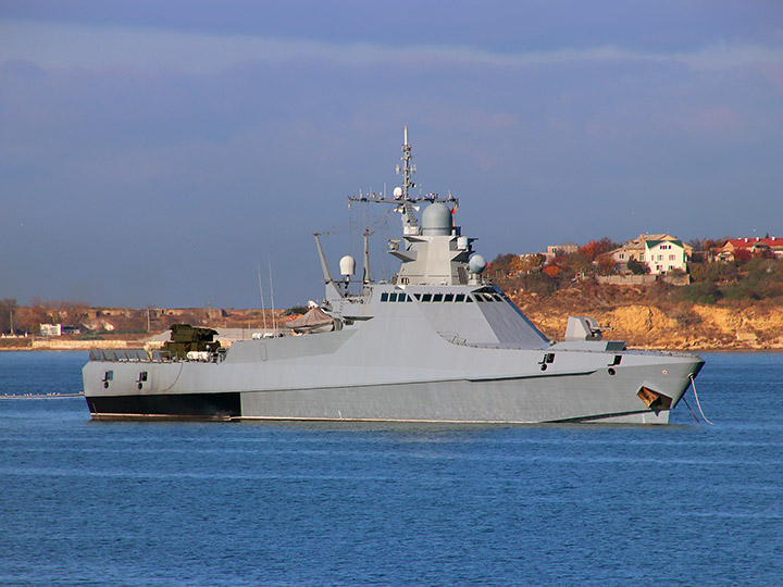 Patrol ship Sergey Kotov of the Black Sea Fleet of the Russian Federation in Sevastopol Bay