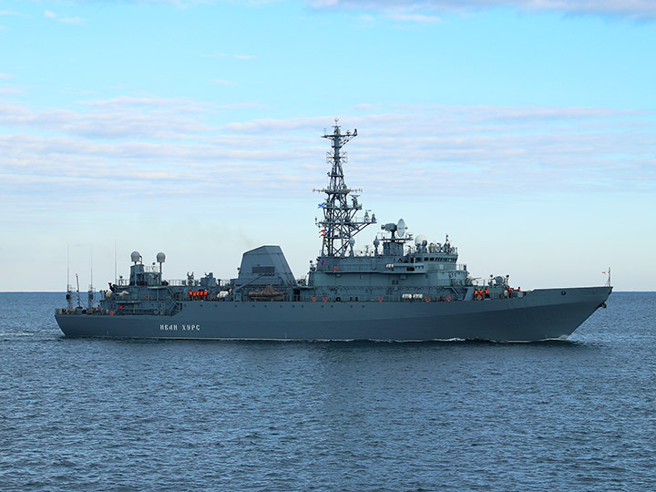 Intelligence Ship Ivan Khurs at the roadstead of Sevastopol