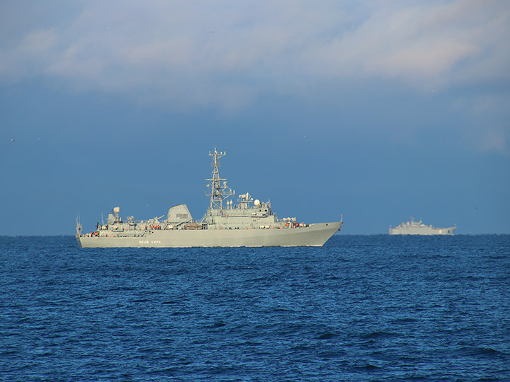 Intelligence Ship Ivan Khurs at the Black Sea near the Sevastopol