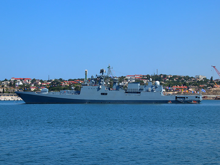 Frigate Admiral Essen of the Black Sea Fleet of the Russian Federation in Sevastopol Bay