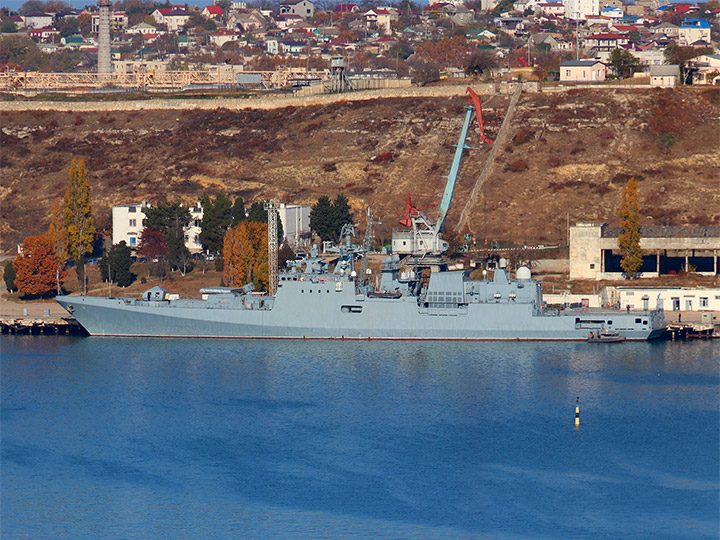 Frigate Admiral Essen of the Black Sea Fleet at the berth in Sevastopol