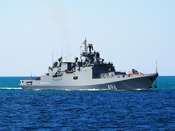Frigate "Admiral Grigorovich" at roadstead of Sevastopol