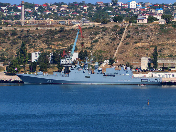 Frigate Admiral Grigorovich in Sevastopol, Crimea