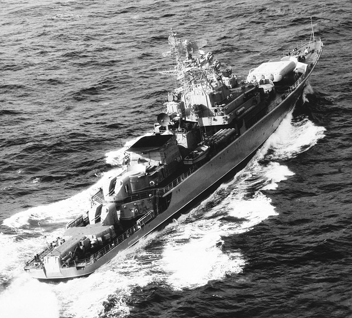 Сторожевой корабль "Деятельный" Черноморского флота на боевой службе