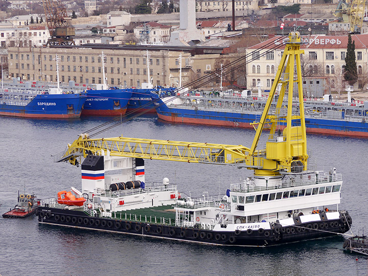 Self-Propelled Floating Crane SPK-46150 of the Russian BSF